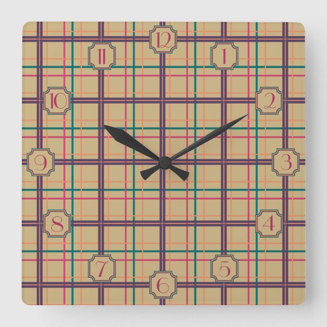 Carrée Horloge de plaid d'été (Recto)