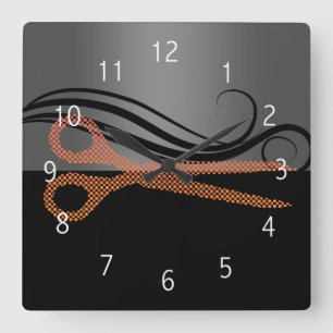 Carrée Horloge de salon de coiffure