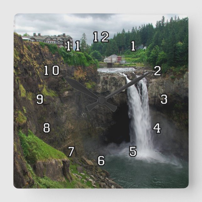 Carrée Horloge de Snoqualmie Falls (Recto)