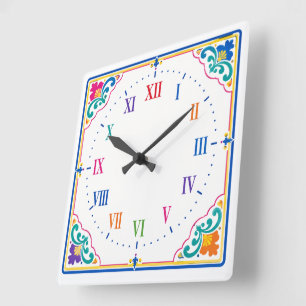 Carrée Horloge Décorative Élégante pour Maison & Bureau