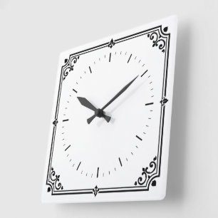 Carrée Horloge Décorative Élégante pour Maison & Bureau