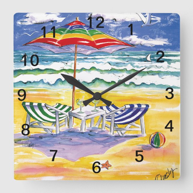 Carrée Horloge d'Effort-mur de survie (Recto)