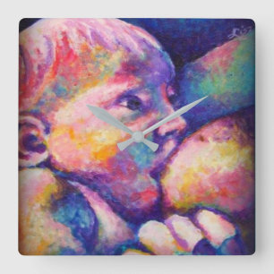 Carrée Horloge des Carrés de bébé