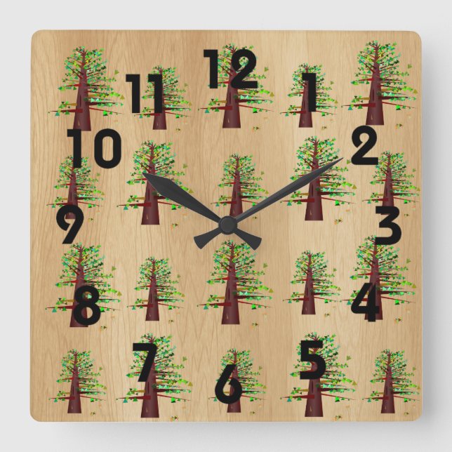 Carrée Horloge des grands arbres (Recto)