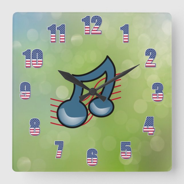 Carrée Horloge des signes musicaux (Recto)