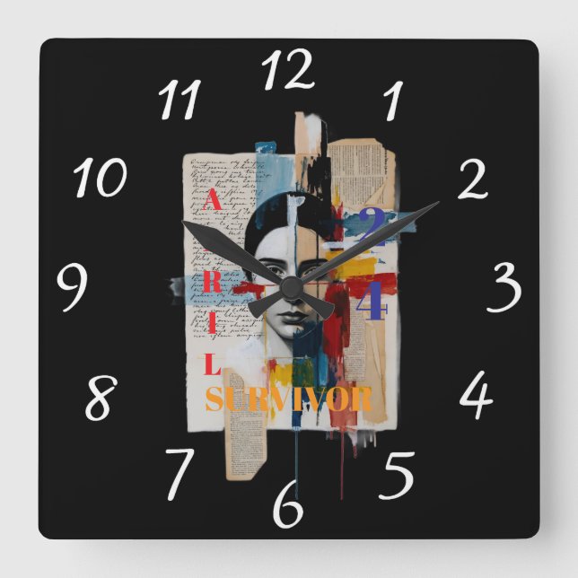 Carrée Horloge des survivants du 24 avril (Recto)