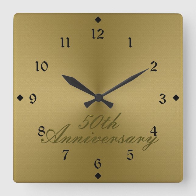 Carrée Horloge du 50e anniversaire du Mariage (Recto)