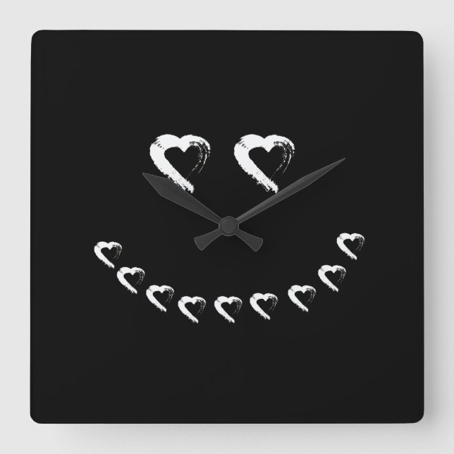 Carrée Horloge du Boo Heart Wall (Recto)