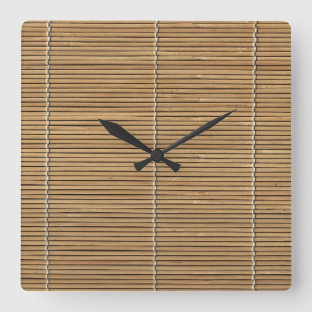 Carrée Horloge du Carré de mats de plage Bamboo (Recto)