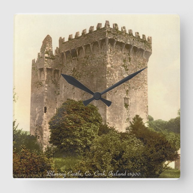 Carrée Horloge du château de Blarney, Co. Cork, Irlande. (Recto)