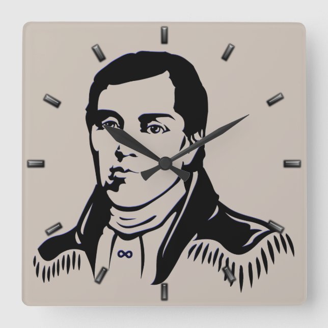 Carrée Horloge du héros métis Chef des Métis Cuthbert Gra (Recto)