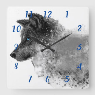 Carrée Horloge du loup Stardust