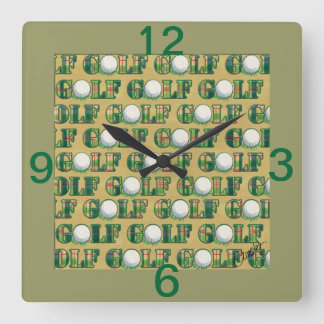 Carrée horloge du mur de golf