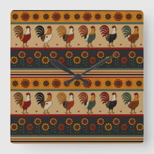 Carrée Horloge du mur de pays personnalisé