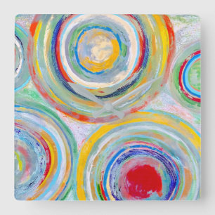 Carrée Horloge du mur de rotation