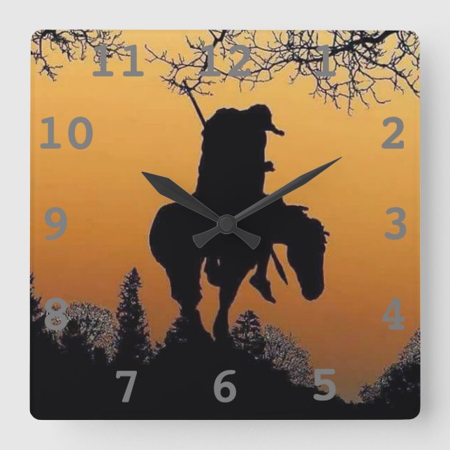 Carrée Horloge du mur d'extrémité du sentier (Recto)