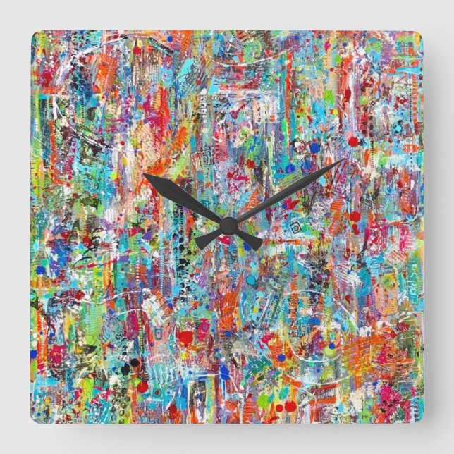 Carrée Horloge du mur du temps père (Recto)