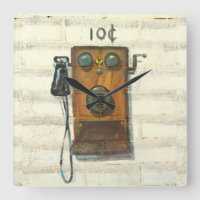 horloge du téléphone payant antique