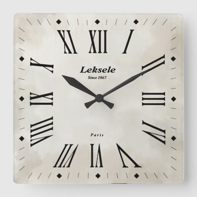 Carrée Horloge élégante vintage (Recto)
