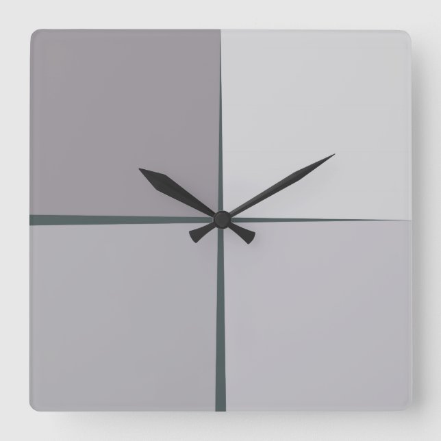 Carrée horloge en acier (Recto)