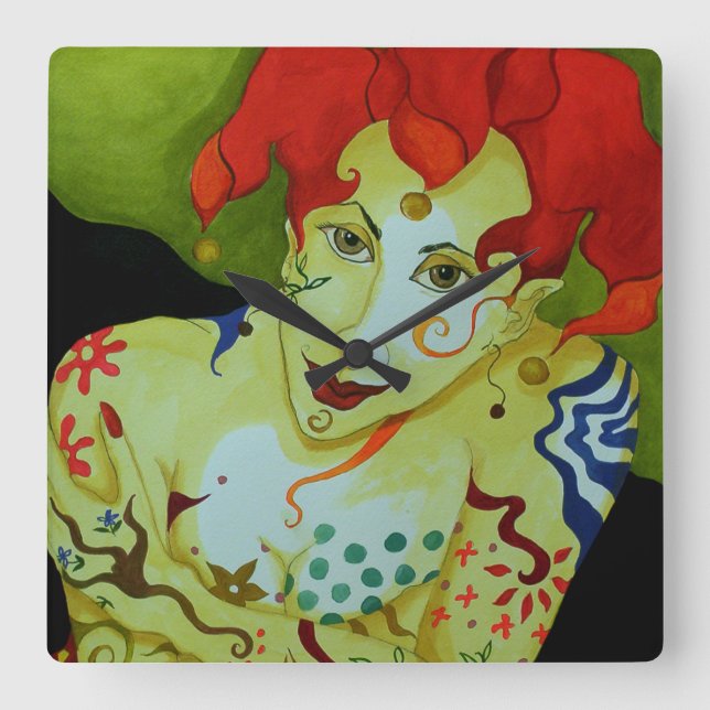 Carrée Horloge en Acrylique (Recto)