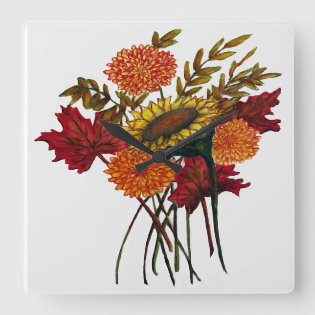 Carrée Horloge en Acrylique (Recto)