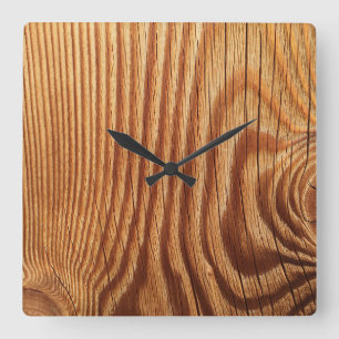 Carrée Horloge en bois de carré de regard