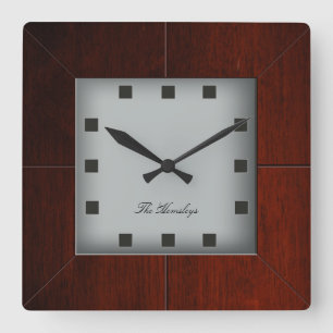 Carrée Horloge faite sur commande de carré en bois
