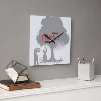 Carrée horloge familiale