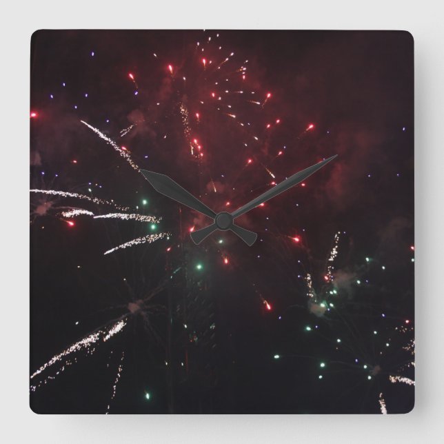 Carrée Horloge Feux d'Artifice (Recto)