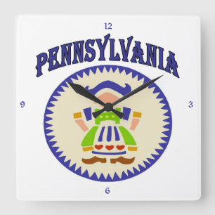 Carrée Horloge fille néerlandaise