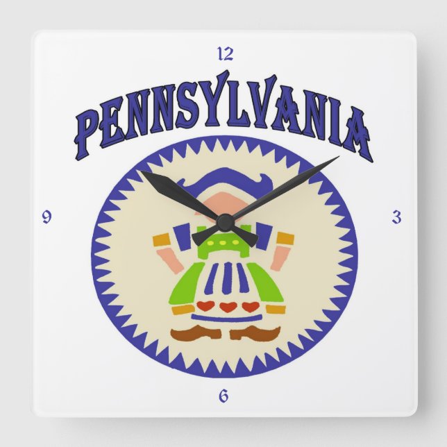 Carrée Horloge fille néerlandaise (Recto)