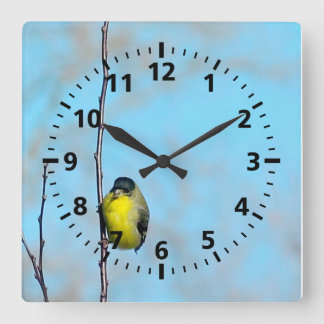 Carrée Horloge - Finition jaune