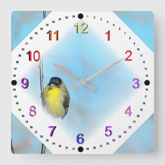 Carrée Horloge - Finition jaune en diamant Vignette