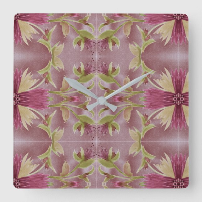 Carrée Horloge florale de Bourgogne (Recto)