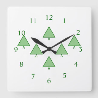 Carrée Horloge - Forêt de pins