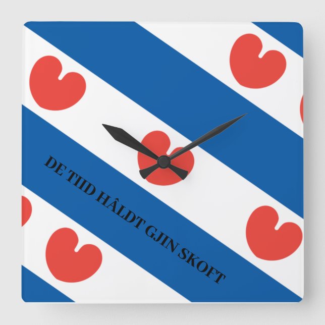 Carrée Horloge frisonne avec pompeblêle (Recto)