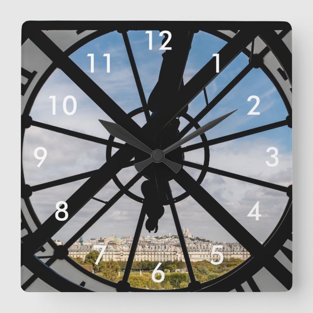 Carrée Horloge géante en verre au Musée d'Orsay - Paris (Recto)