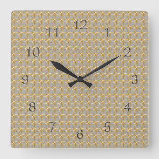 Carrée Horloge - Golden Links Chain Mail sur Grey