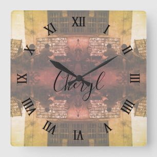 Carrée Horloge grande de prêt de livre de Changsha de Chi