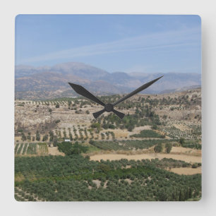 Carrée Horloge grecque de paysage