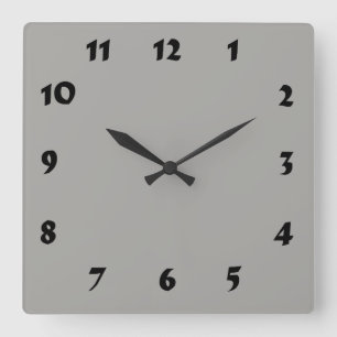 Carrée Horloge gris pastel numérique modifiable