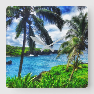 Carrée Horloge hawaïenne