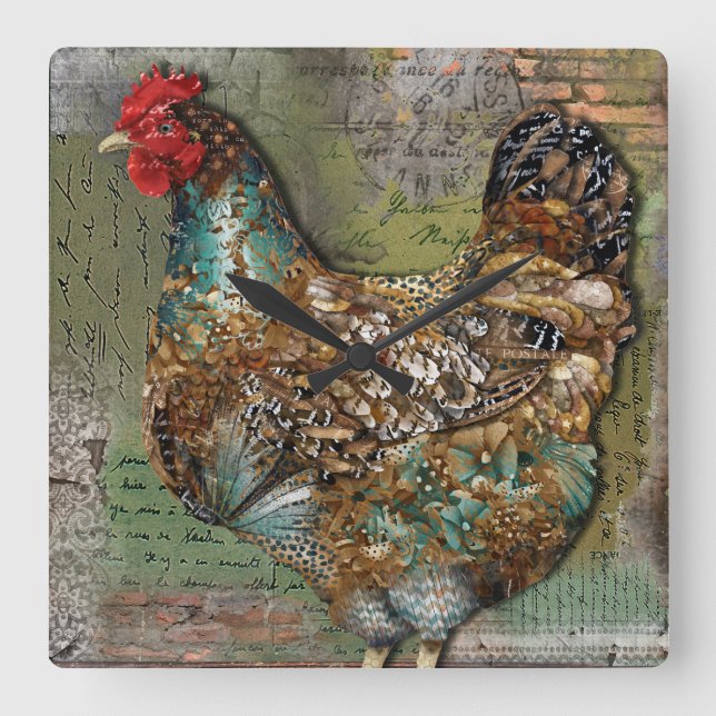 Carrée Horloge Heure Paris (Recto)