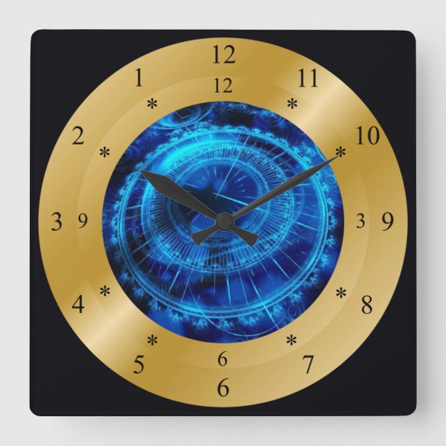 Carrée Horloge horaire ~ Continuum espace temps ~~~ (Recto)