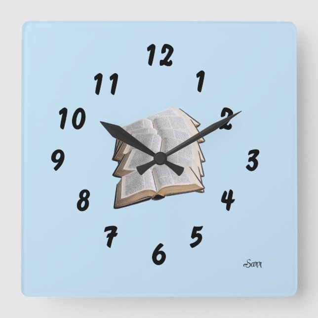 Carrée Horloge : Jours pour apprendre . (Recto)