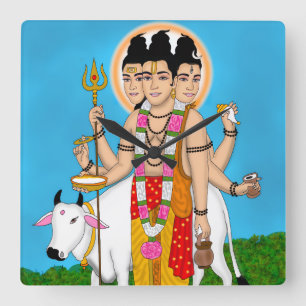 Carrée Horloge Lord Dattatreya