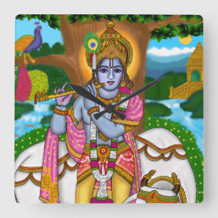 Carrée Horloge Lord Krishna