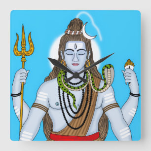 Carrée Horloge Lord Shiva