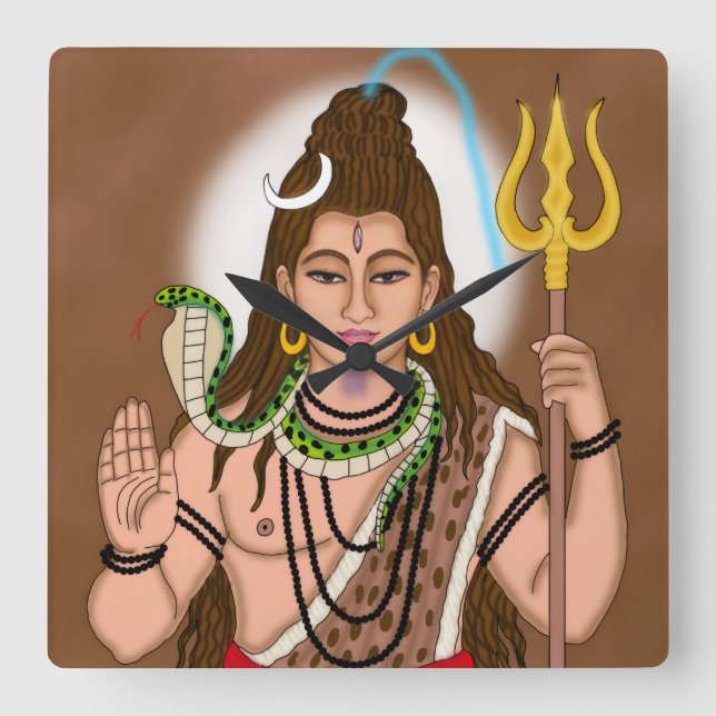 Carrée Horloge Lord Shiva (Recto)